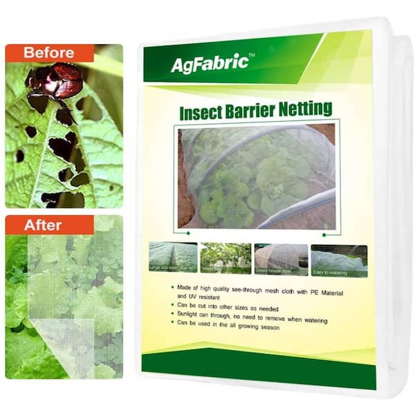 Agfabric 4 ft.x100 ft. BugNInsect Bird Netting Garden Netting Protect  Plants Fruits Flowers Against Bugs, Birds & Squirrels,White INR04100WF0 -  The Home Depot