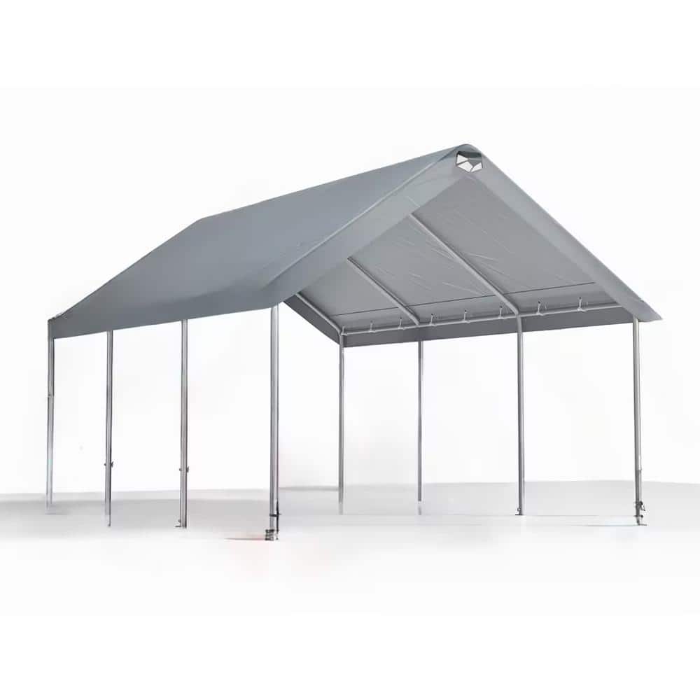 20 ft. x 12 ft. Metal Roof Heavy Duty Carport Canopy Portable Car Tent Gara