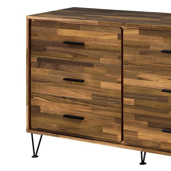 Acme Furniture Hestia 6-Drawer Walnut Dresser (31H X 16W X