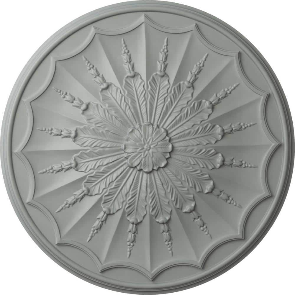 Primed Gray 27" Urethane Architectural Ceiling Medallion
