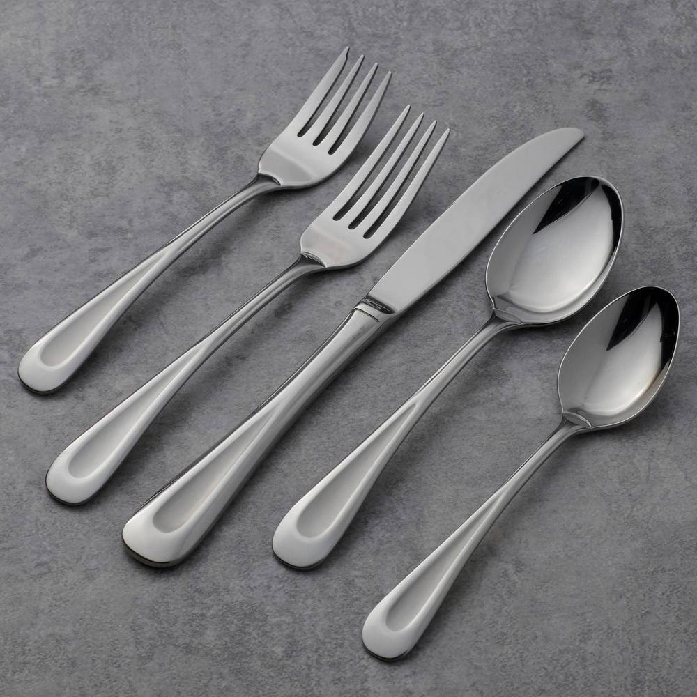 Oneida Oneida Satin Sand Dune 45 Piece Everyday Flatware Set, Service For 8