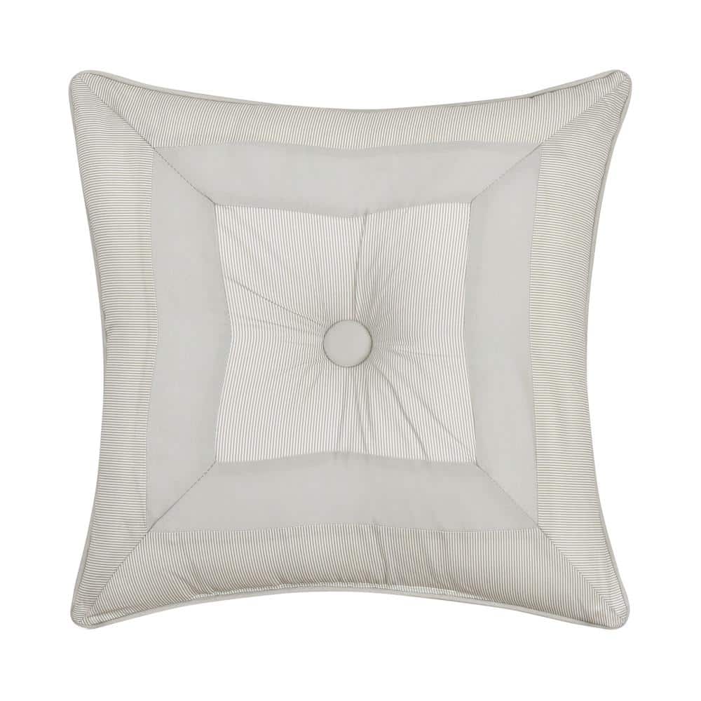 Charlotte Green Cotton Solid 18 in. Square Decorative Throw Pillow 18 in. L