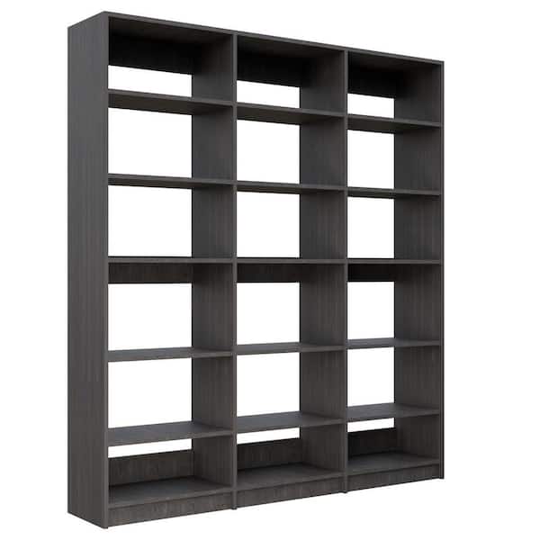 Alto Pantry Collection 52.5 in. W Grey Wall Mounted 3-Shelf Towers Wood Closet System