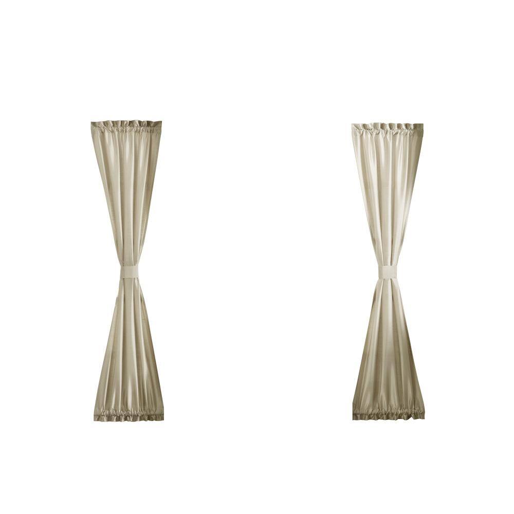 "Colette Faux Silk Side Door Window Panel, Ivory - 28""W x 72""L" price history on PriceWatchPro
