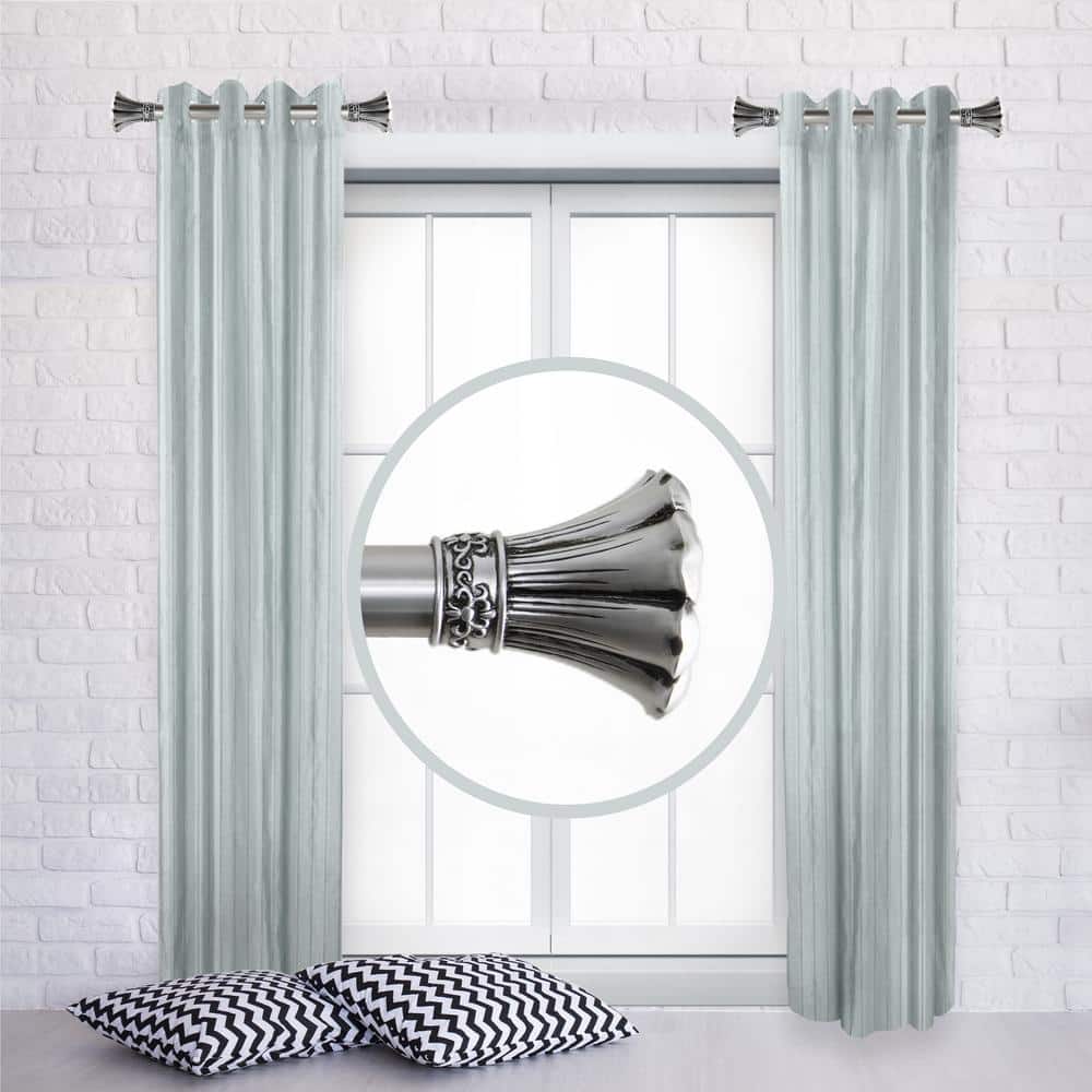 Blossom 12 in. - 20 in. L Adjustable 1 in. Dia Single Side Window Curtain Rod in Satin Nickel (Set of 2) price history on PriceWatchPro