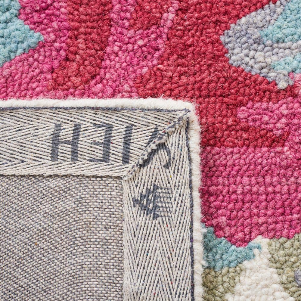 Ivory Floral Hand-Tufted Wool 8' x 10' Area Rug