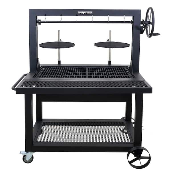 Santa Maria Charcoal and Wood Grill in Black with Cover Included