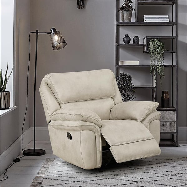 Lazzara Arlo Sand Color Microfiber Manual Rocker Recliner 8517PWT