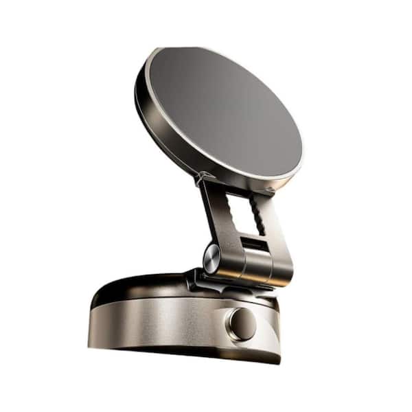 Portable Electric Vacuum Suction Magnetic Phone Holder Stand with 360° Adjustable in Black