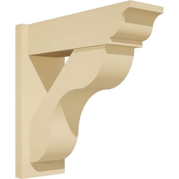 Ekena Millwork Carmel 7 in. W x 20 in. H x 20 in. D Signature Urethane Polyurethane Outlooker with Traditional Ends