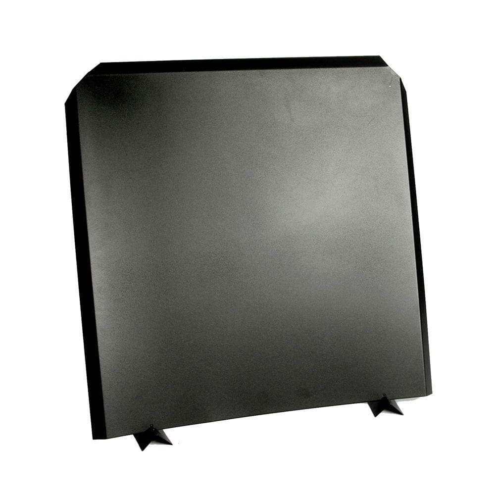 27" x 27" Black Stainless Steel Adjustable Fireplace Fireback