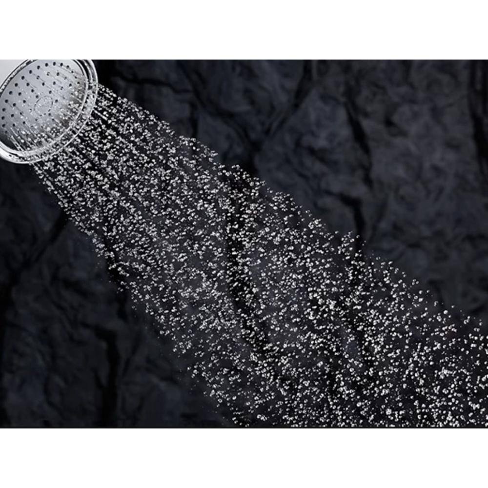 Purist 5.5" Square Gray Metal Fixed Shower Head with Katalyst Technology