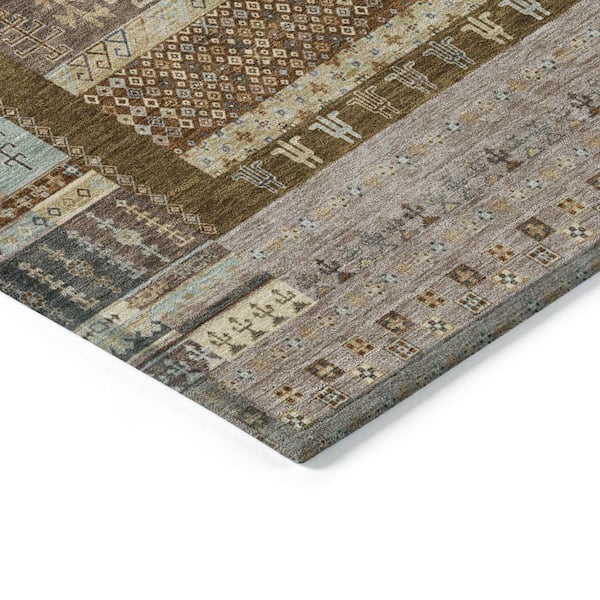 Chantille Machine Washable Indoor/Outdoor Abstract ACN2160 Brown 10 ft. x 14 ft. Area Rug