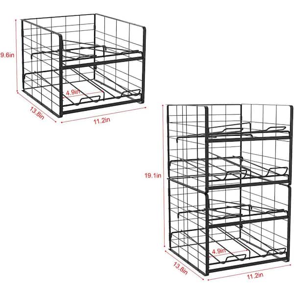 Oumilen White Can Organizer Rack Stackable Dispenser, 20 Standard 12 oz.  Cans, 2 Pack LT-BCAN227-WH - The Home Depot