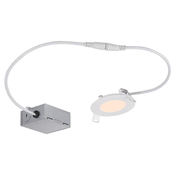Westinghouse Slim Round 3 in. 2700K Warm White New Construction and Remodel IC Rated Recessed Integrated LED Kit