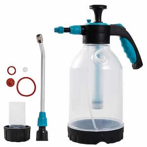 70 oz. Sprayer Bottle with Pump, Clear Scale, Easy Refill Side Port, Measuring Cup Cap, Aluminum Wand, Adjustable Spray