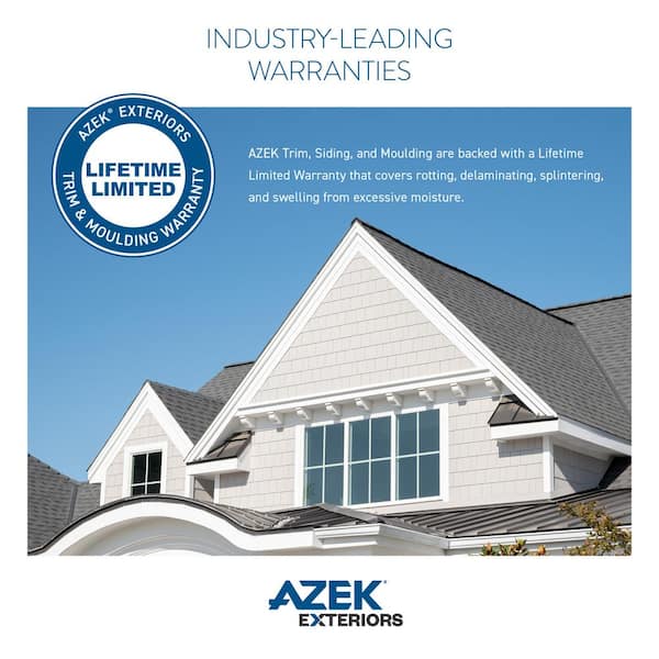 AZEK Frontier 3/4 in. x 7 1/4 in. x 8 ft. PVC Reversible