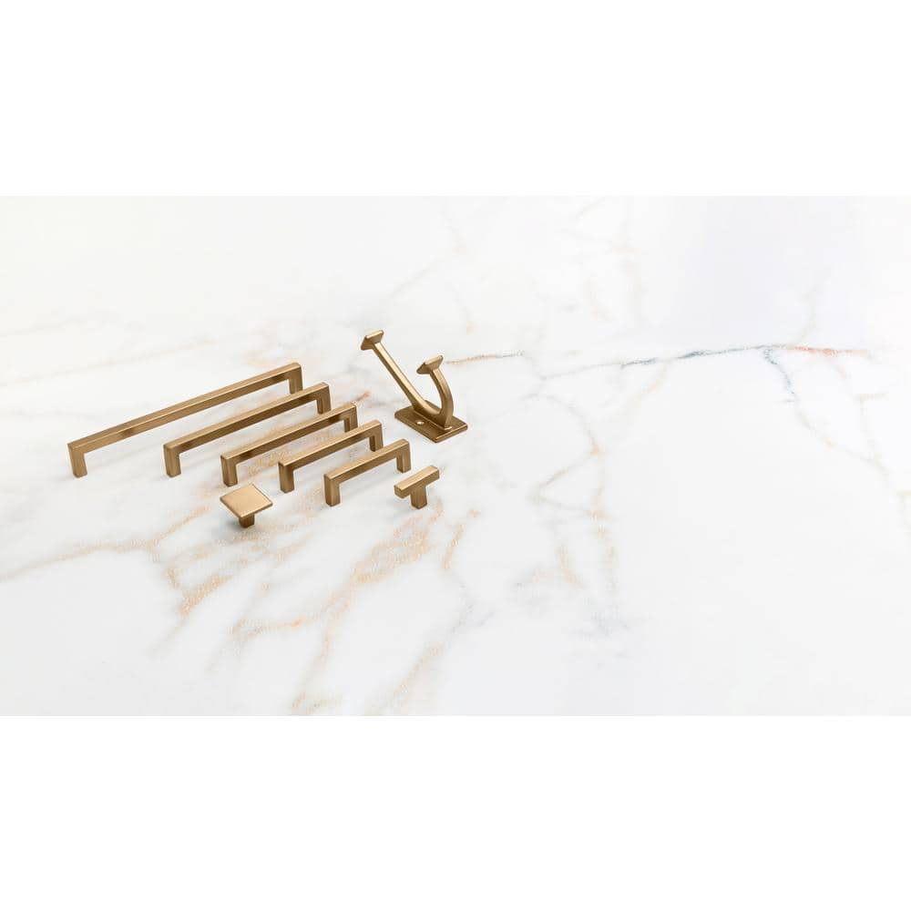 Champagne Bronze Modern Kitchen Cabinet Drawer Pulls, 5-1/16"