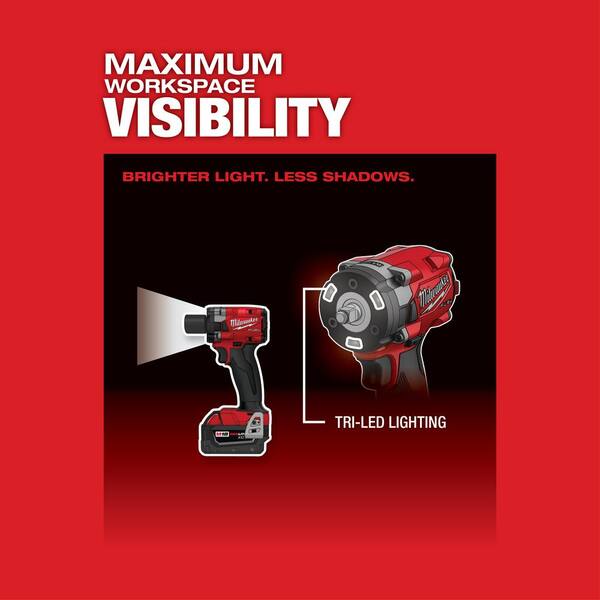 Milwaukee - M18 FUEL GEN-3 18V Lithium-Ion Brushless Cordless 3/8 in. Compact Impact Wrench with One 5.0Ah Battery and Charger