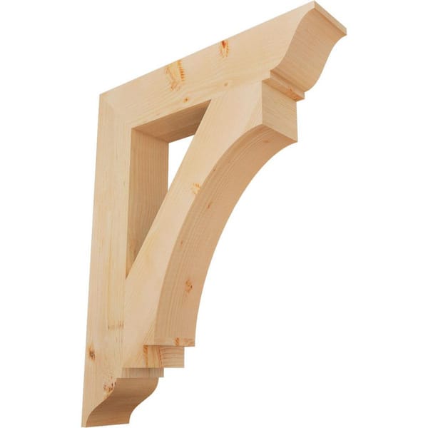 Ekena Millwork 5.5 in. x 38 in. x 30 in. Douglas Fir Imperial Traditional Smooth Bracket