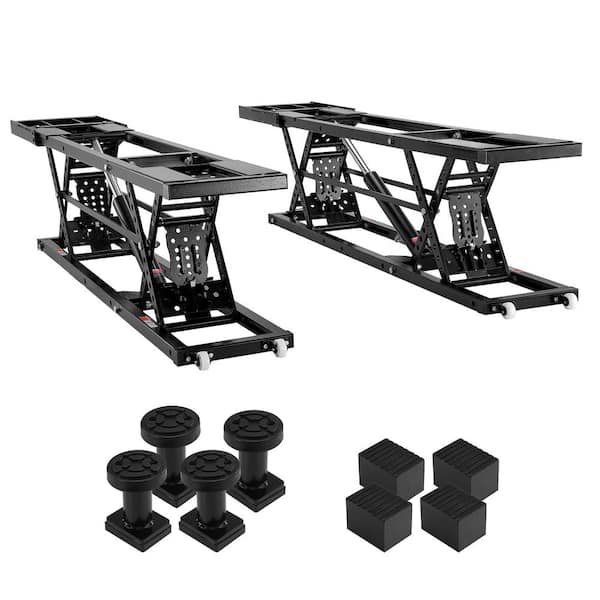 Car Lift 7 000 lbs. Capacity Portable Car Lift 26.8 in. Max. Height Carbon Steel Truck Lift with 120 Volt Power Unit