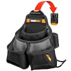 ClipTech Framer's Pouch in Black with robust, 9-pocket construction and heavy duty hammer and pry bar loops