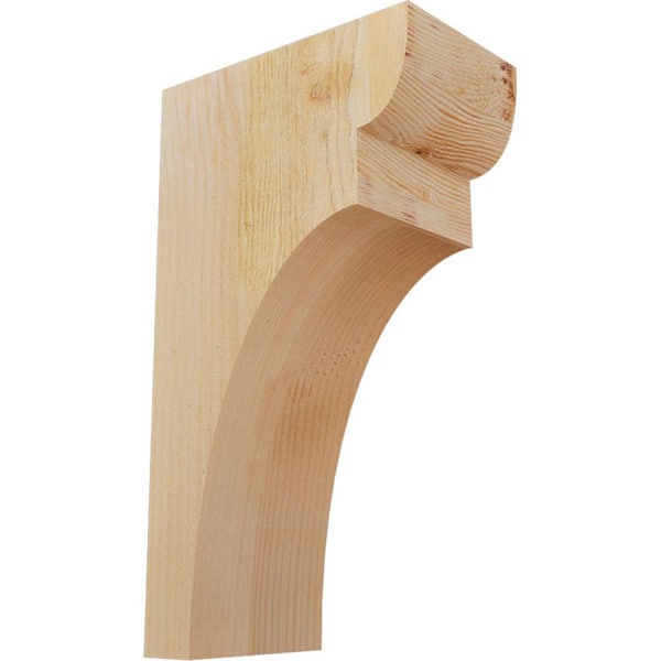 Ekena Millwork 6 in. x 10 in. x 18 in. Douglas Fir Yorktown Rough Sawn Corbel