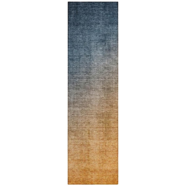 Addison Rugs Chantille ACN569 Navy 2 ft. 3 in. x 7 ft. 6 in. Machine Washable Indoor/Outdoor Geometric Runner Rug