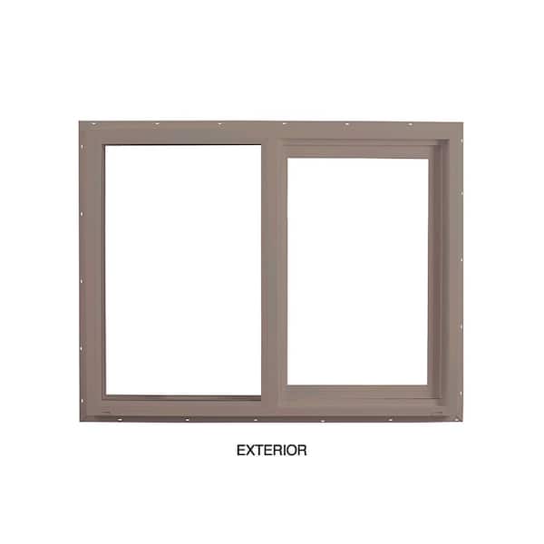 47.5 in. x 35.5 in. Select Series Left Hand Horizontal Sliding Vinyl Clay Window with HPSC Glass and Screen Included