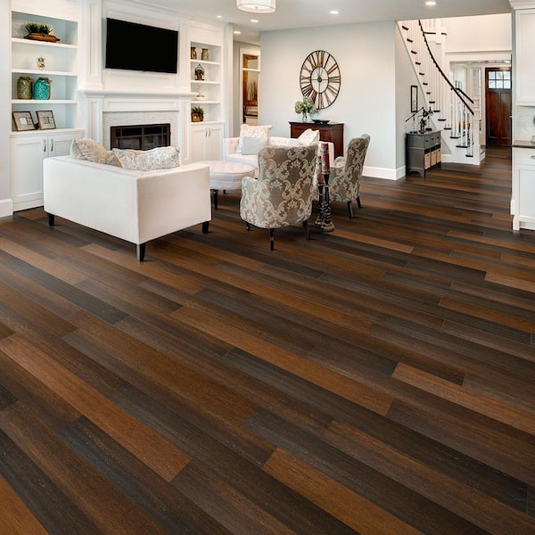 Charlestone 9/32 in. T x 5.2 in. W Waterproof Hand Scraped Bamboo Flooring (13.1 sqft/case)