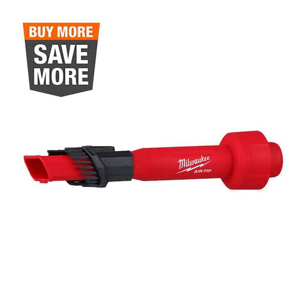 Milwaukee AIR-TIP 1-1/4 in. - 2-1/2 in. 2-IN-1 Utility Brush Power Tool Attachment for Wet/Dry Shop Vacuum (1-Piece)