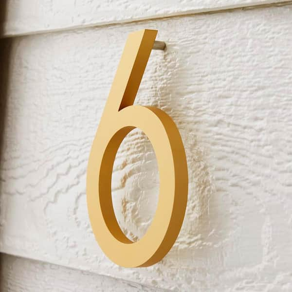 Everbilt 6 in. Brushed Brass Aluminum Floating or Flat Modern