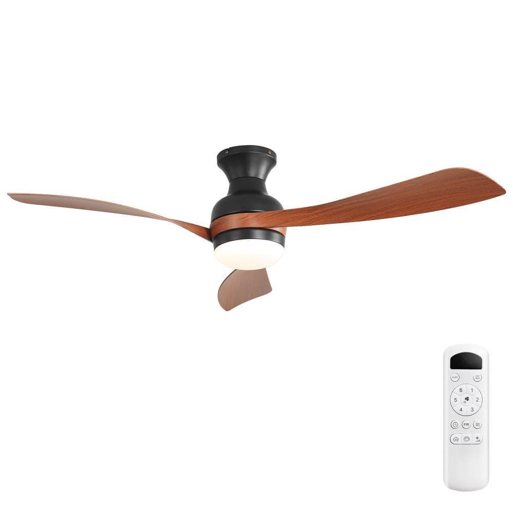 52 In. Black and Brown Ceiling Fan with Lights,Reversible DC Motor,for Bedroom, Living Room, Kitchen price history on PriceWatchPro