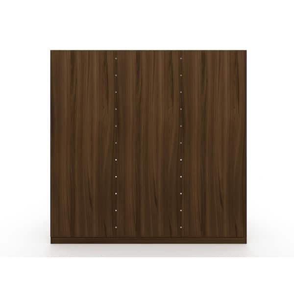 Luxor Oswego Modern Brown Composite Wood 82.48 in. W 6-Door