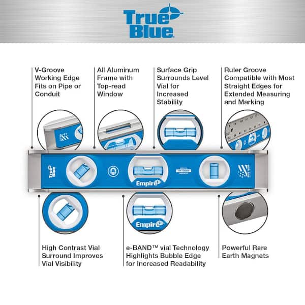 10 in. True Blue Rare Earth Magnetic Torpedo Level