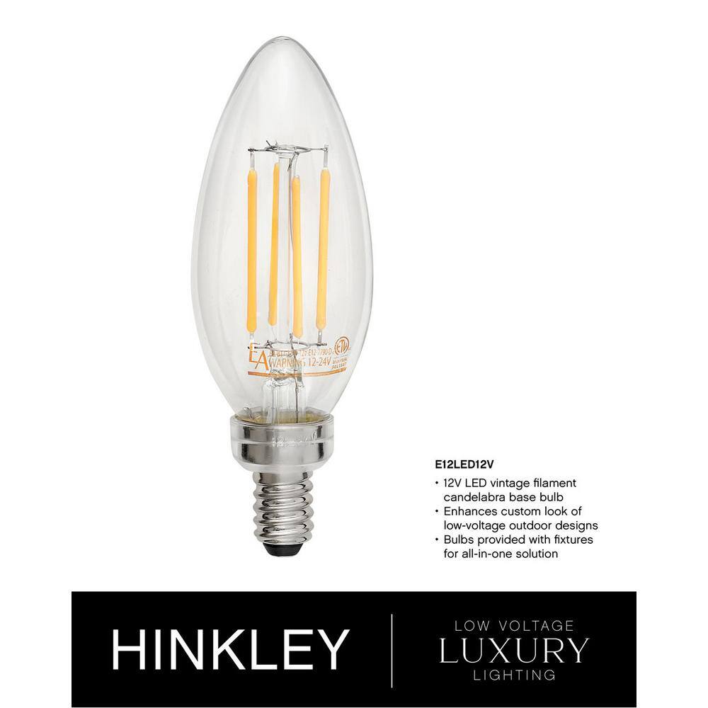 Regency Bronze 4-Light LED Pathway Lantern with Clear Seedy Glass