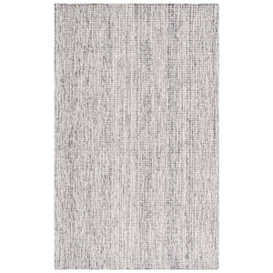 Abstract Black/Gray 3 ft. x 5 ft. Classic Crosshatch Area Rug