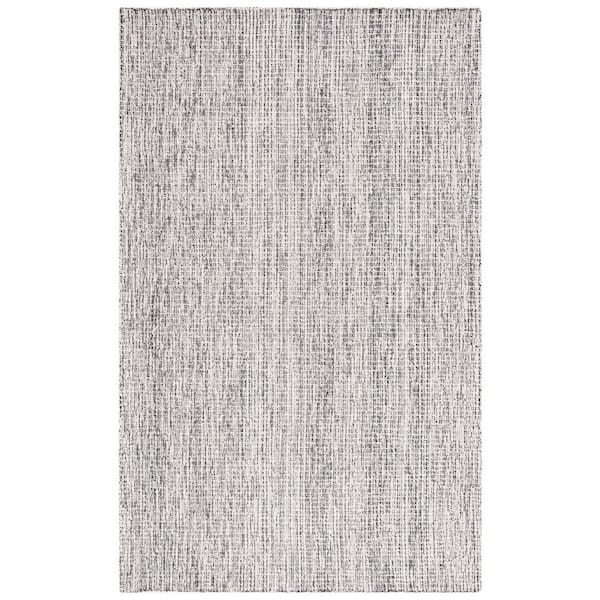 SAFAVIEH Abstract Black/Gray 4 ft. x 6 ft. Classic Crosshatch Area Rug