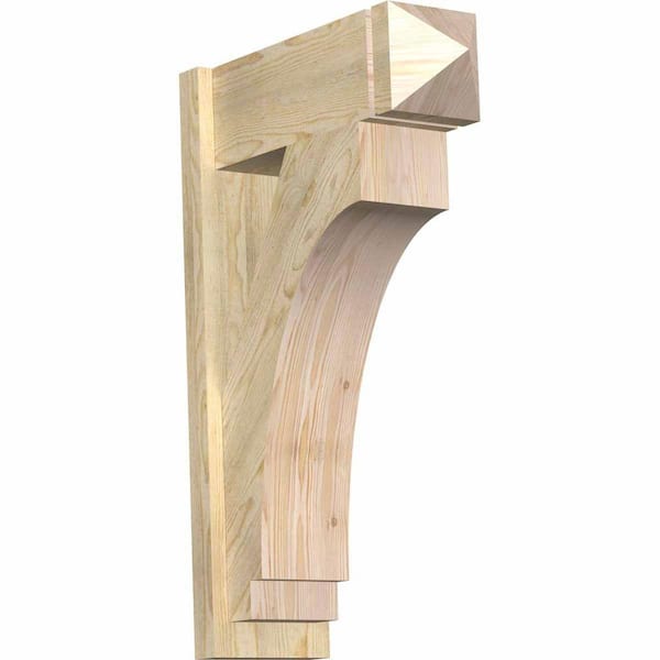 Ekena Millwork 8 in. x 34 in. x 22 in. Imperial Arts and Crafts Rough Sawn Douglas Fir Outlooker