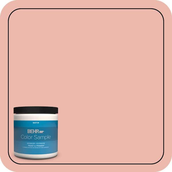 BEHR PREMIUM PLUS 8 oz. #M170-3 Carnation Coral Satin Enamel Interior/Exterior Paint & Primer Color Sample
