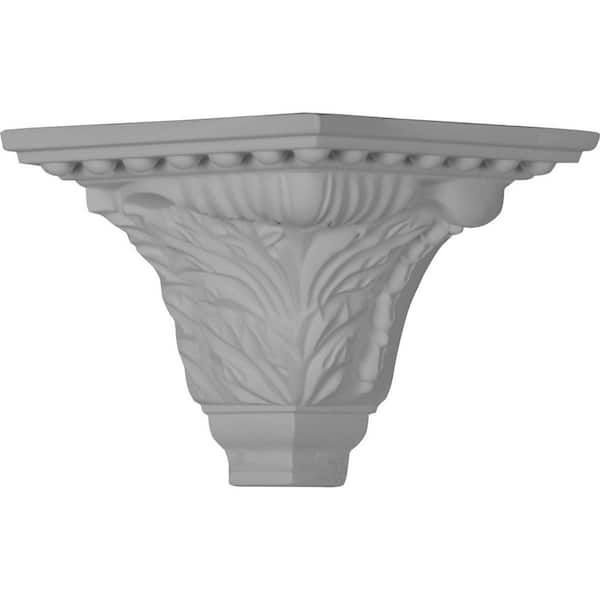 Ekena Millwork 5-1/8 in. x 5-1/8 in. x 4-3/4 in. Urethane Outside Corner Moulding (Matches Moulding MLD04X05X06WA)