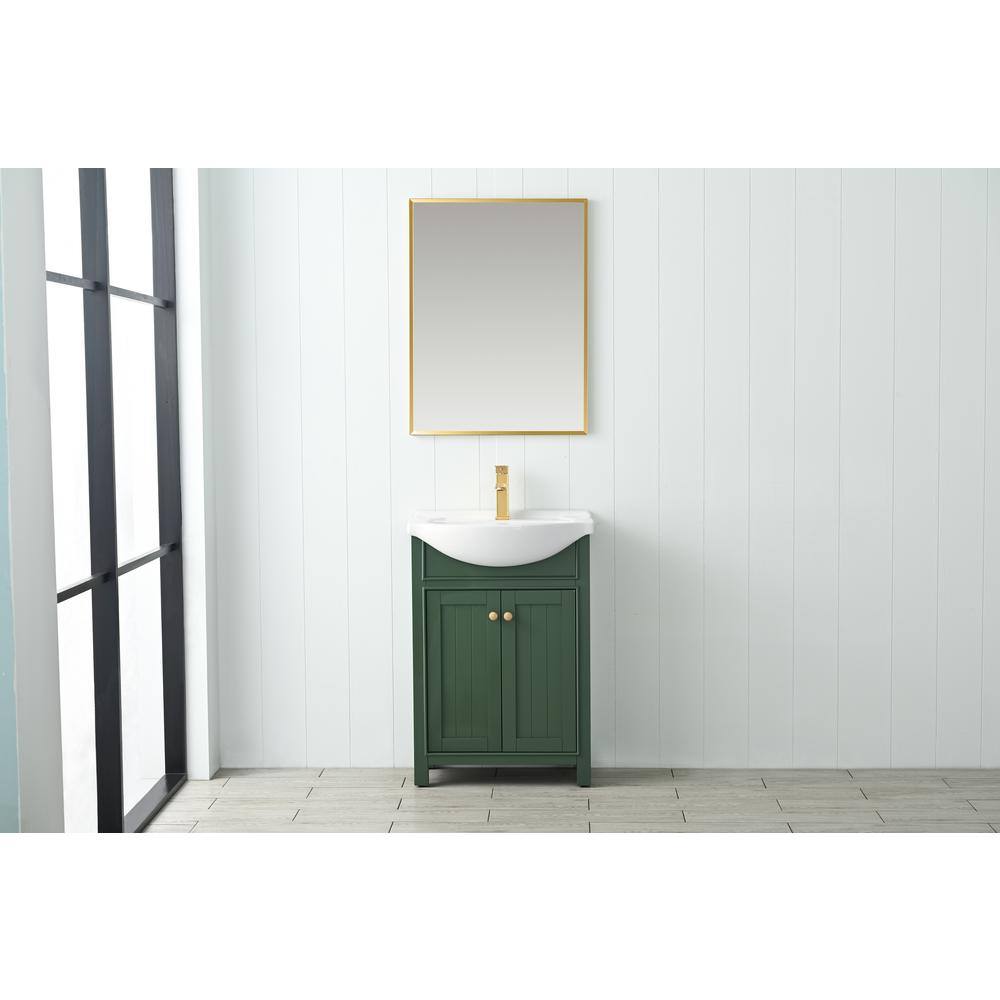 Marian Green 24" Single Sink Vanity with Porcelain Top