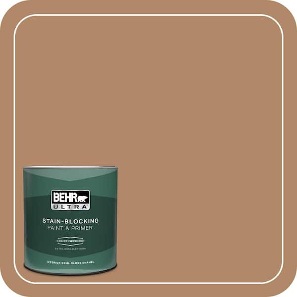 BEHR ULTRA 1 qt. #MQ2-02 Syrup Extra Durable Semi-Gloss Enamel Interior Paint & Primer