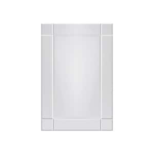 Seeley 24 in. W x 36 in. H Large Rectangular Glass Framed Wall Bathroom Vanity Mirror in All-glass
