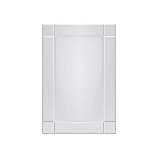A&E Seeley 24 in. W x 36 in. H Large Rectangular Glass Framed Wall Bathroom Vanity Mirror in All-glass