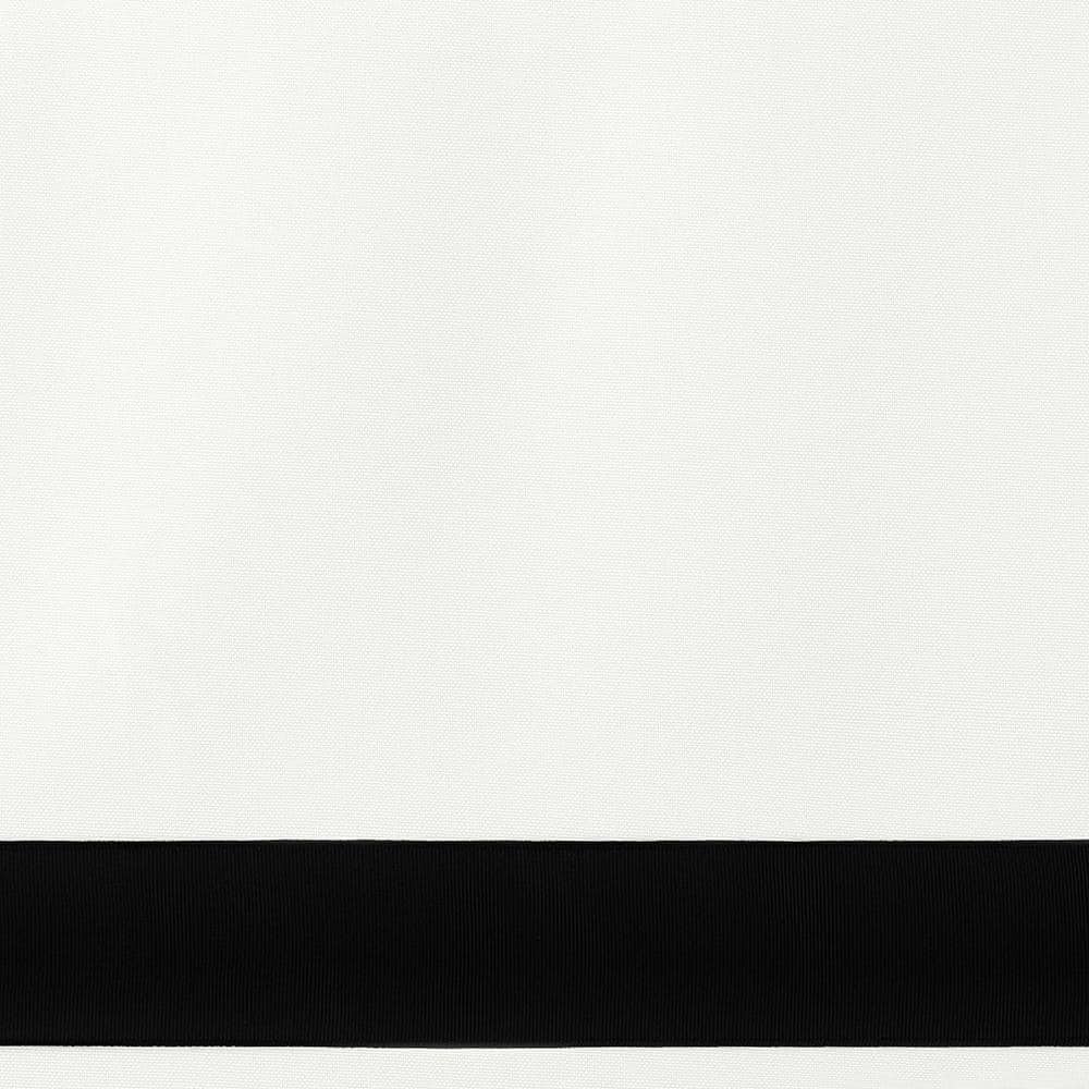 White and Black Fabric Cordless Blackout Roman Shade 31" x 64"