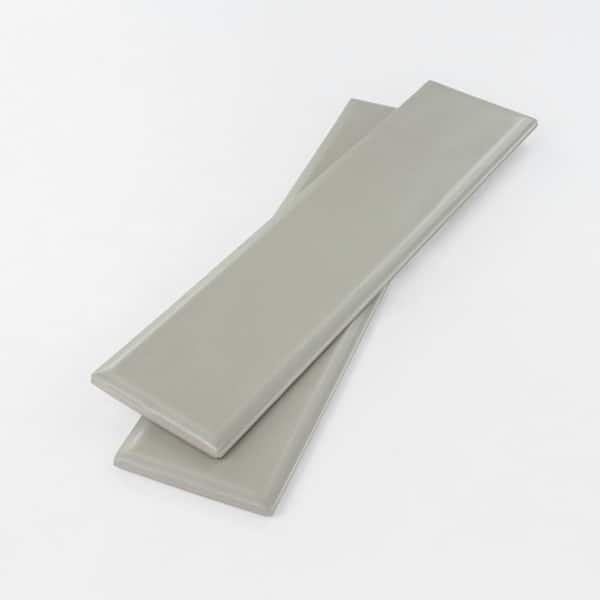 Chateau 3 in. x 6 in. Greige Matte Ceramic Subway Tile Sample