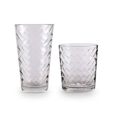 Beer and Bar Decor Gifts Clear 6pc Circleware 40133 Pulse Set of 6-15.75 oz Heavy Base Highball Drinking Glasses Tumblers Ice Tea Beverage Cups Glassware for Water Juice 