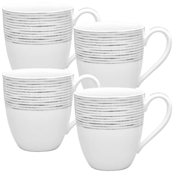 Grey Hammock 15 fl. oz. (Grey) Porcelain Mugs, (Set of 4)