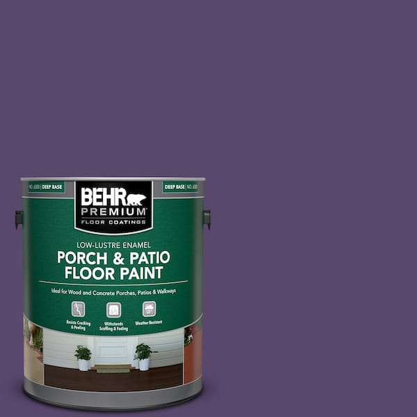 BEHR PREMIUM 1 gal. #P570-7 Proper Purple Low-Lustre Enamel Interior/Exterior Porch and Patio Floor Paint